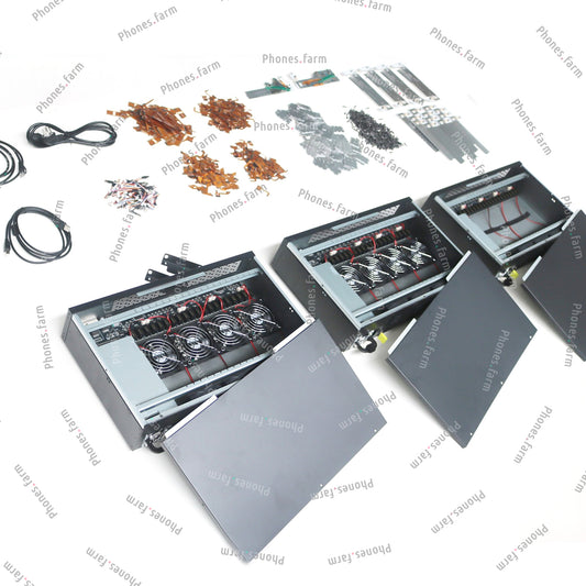 2U Rack Mount 8 Fans Box Phone Farm Setup Phone Farm HUB OTG Ethernet Compatible