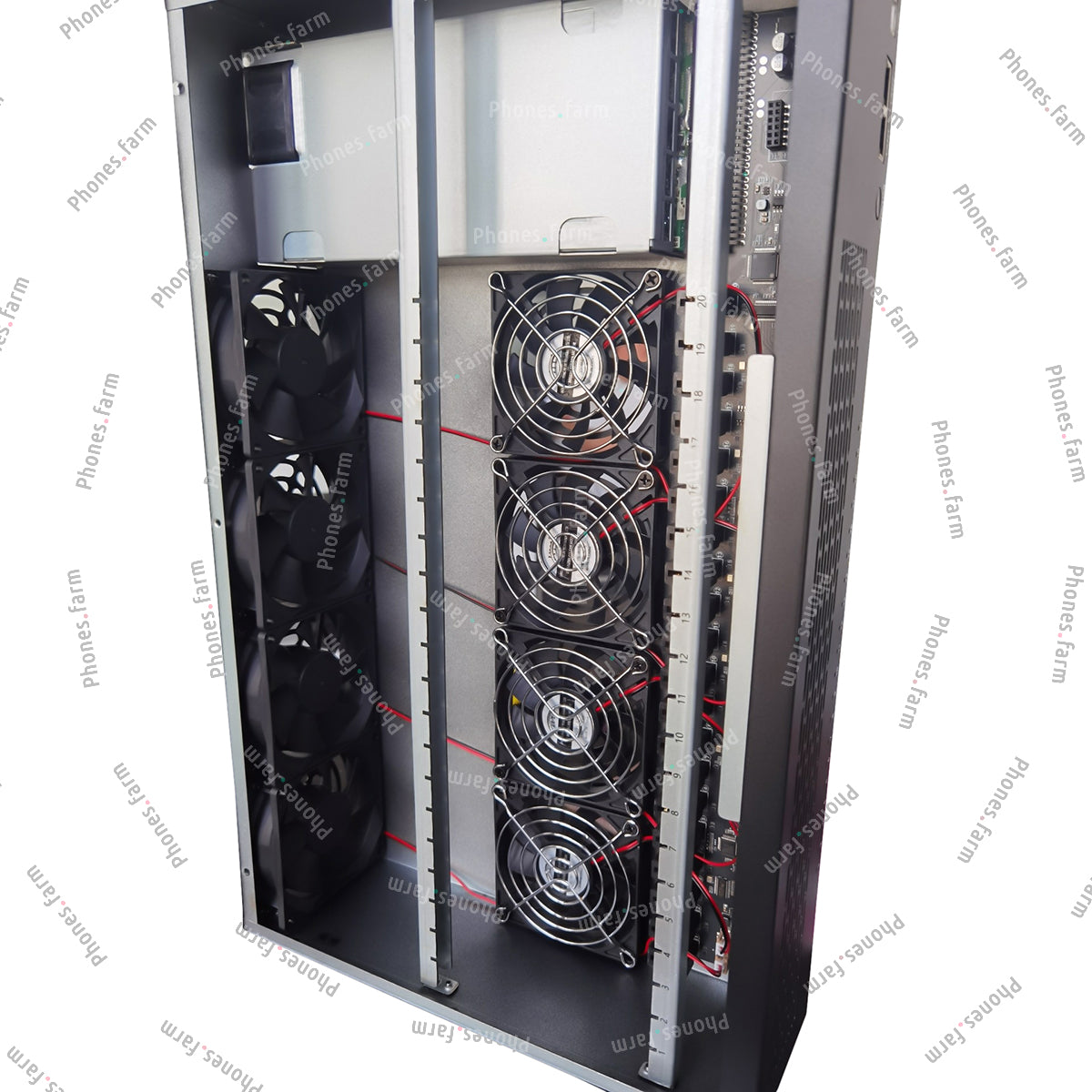 2U Rack Mount 8 Fans Box Phone Farm Setup Phone Farm HUB OTG Ethernet Compatible