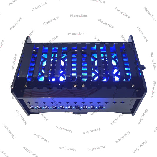 10 Ports Phone Farm Holder USB Charging HUB