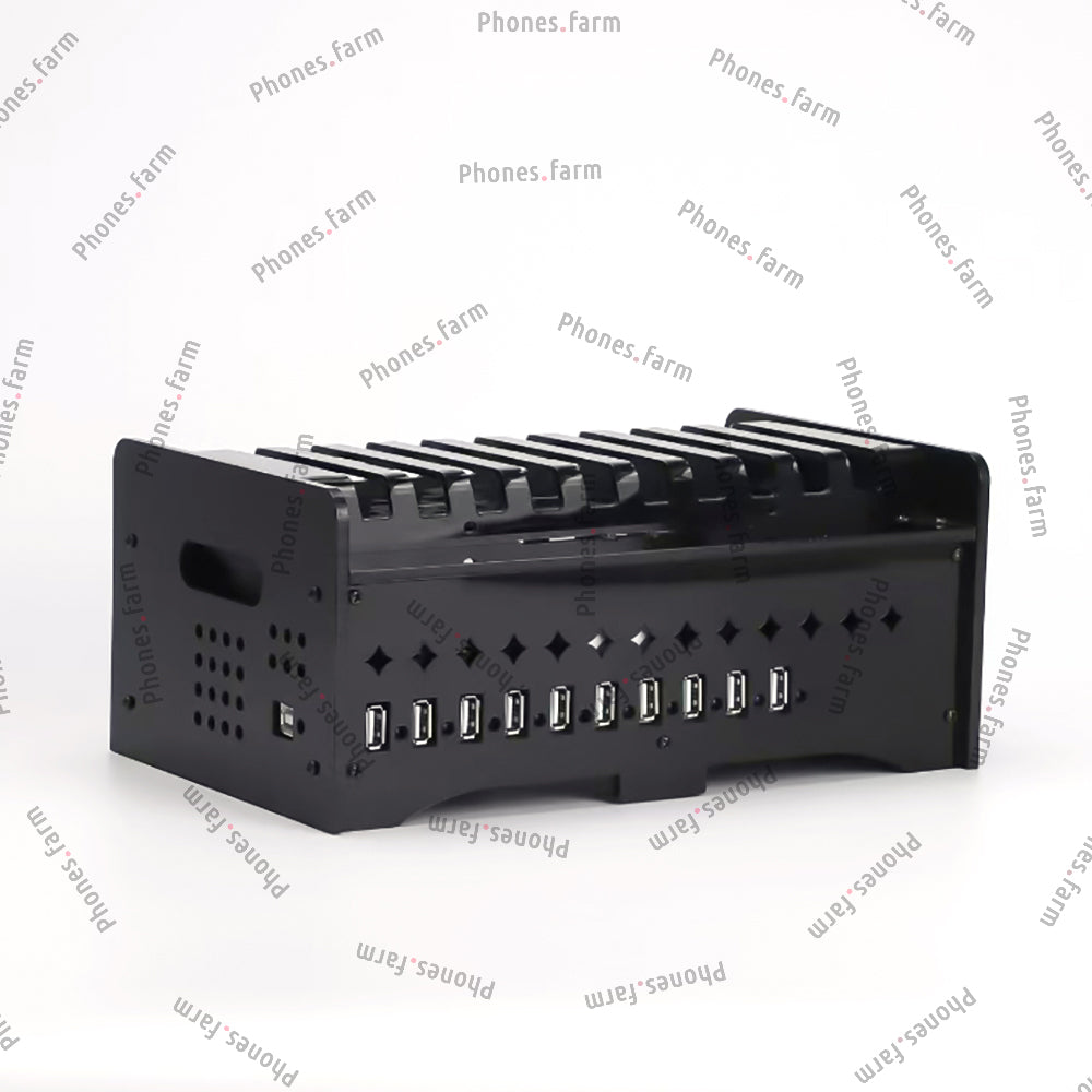 10 Ports Phone Farm Holder USB Charging HUB