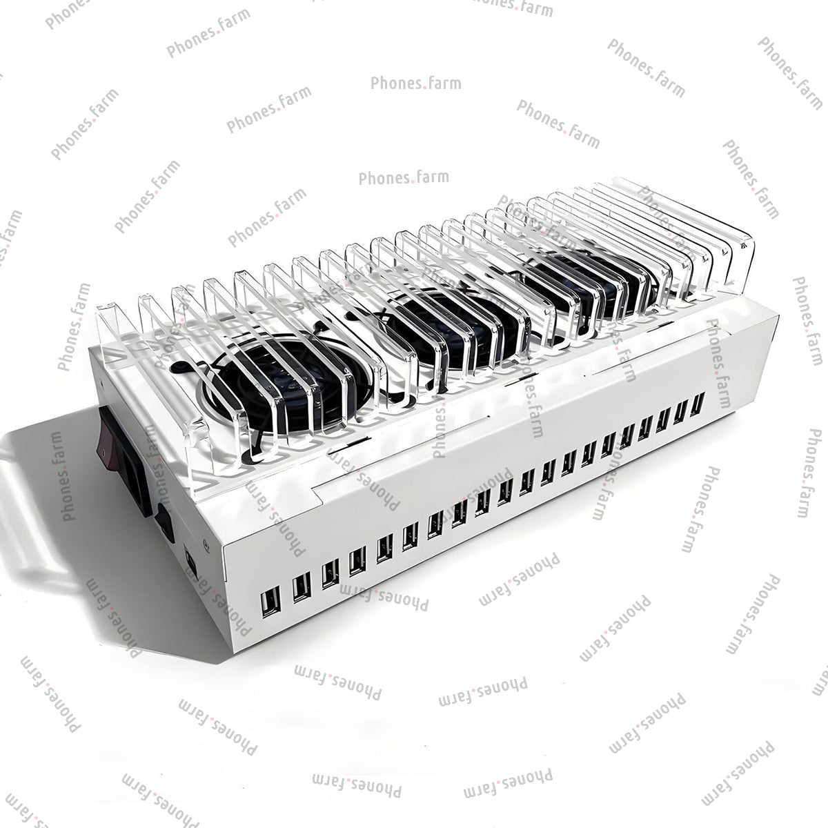 20 USB Ports Phone Farm Holder Charging HUB phone bot farm Box Setup