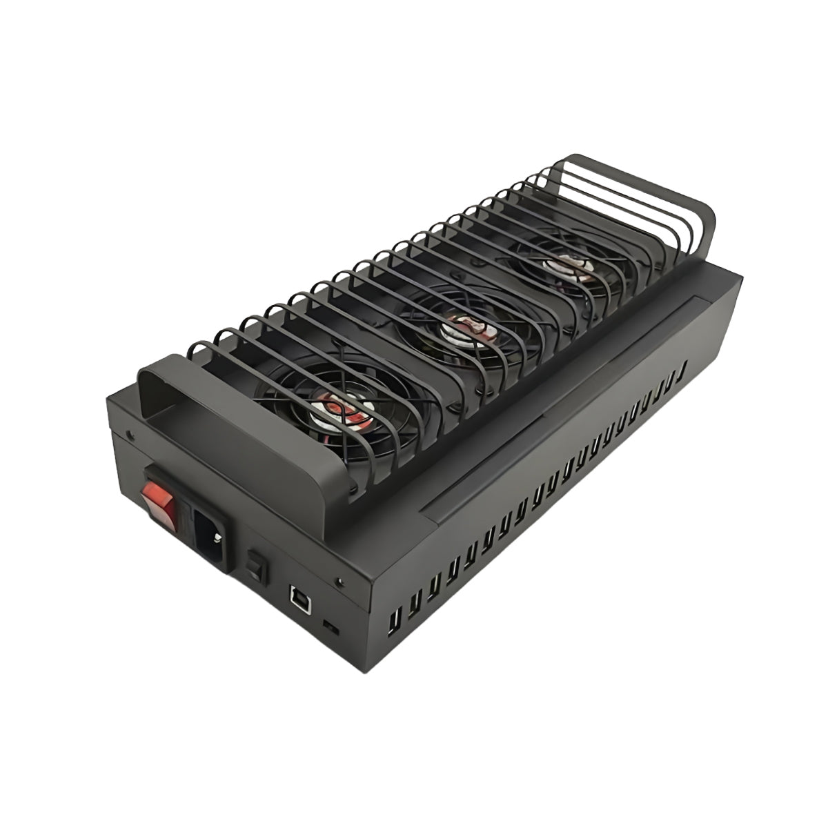 Soporte para granja de teléfonos con 20 puertos USB, concentrador de carga, caja de granja de robots para teléfonos, configuración